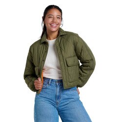 Toad&Co Nomader Reversible Jacket Women's in Olive and Persimmon